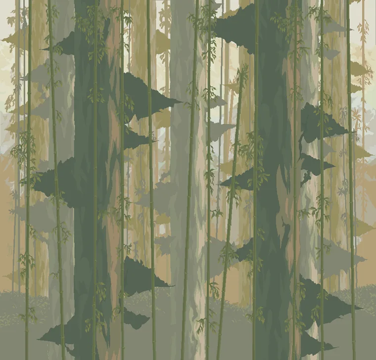 Bamboo forest — Environments, pixel art by Kevin Medina