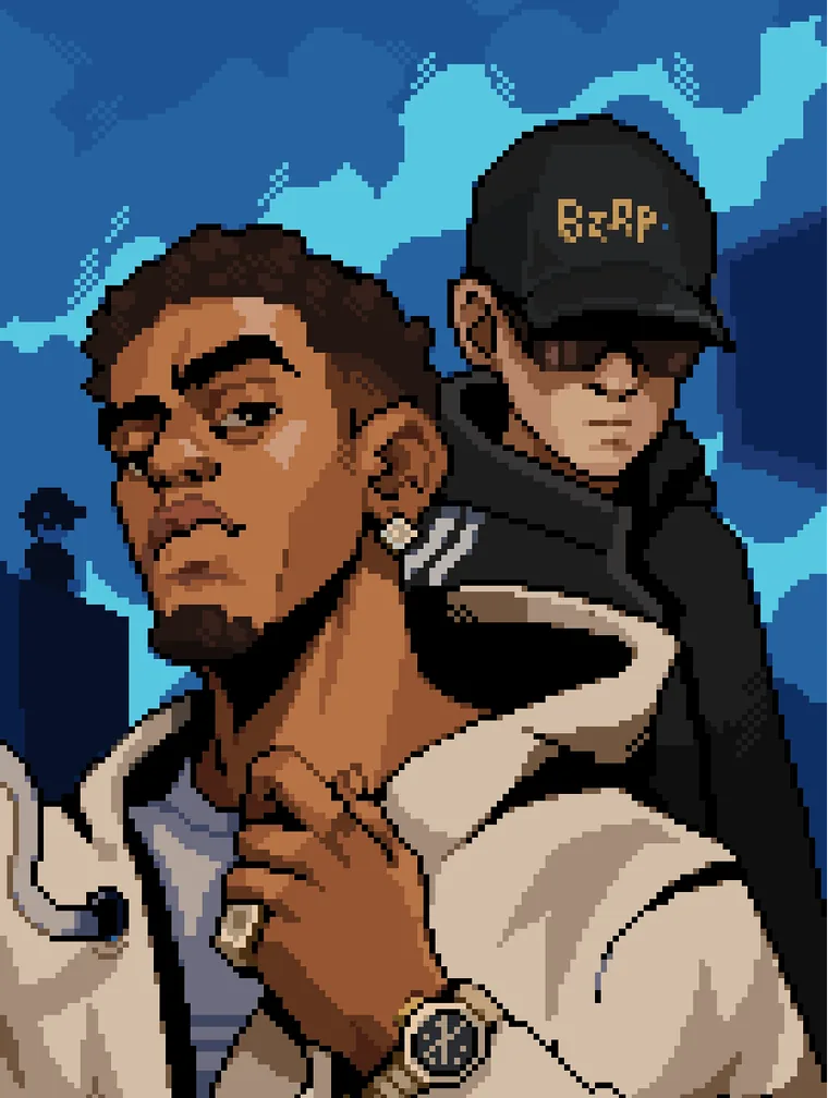 Sketch — portrait — Illustration, pixel art by Kevin Medina