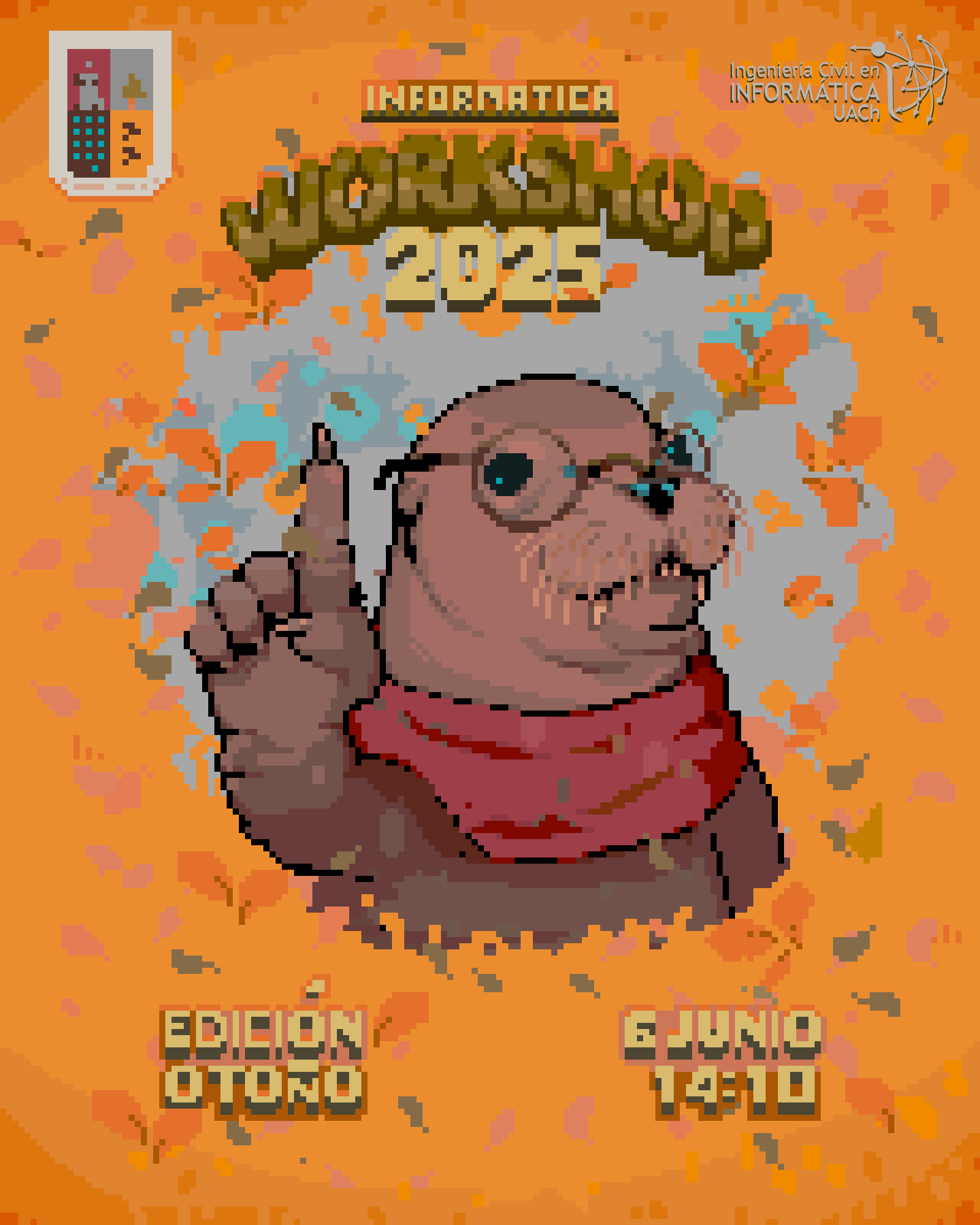 Workshop 2025 — Posters — Event branding (1), pixel art by Kevin Medina