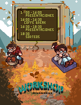 Workshop 2025 — Posters — Event branding (2), pixel art by Kevin Medina